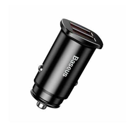 Baseus Square smart car charger 2x USB QC3.0 Quick Charge 3.0 SCP AFC 30W Μαύρο (CCALL-DS01)