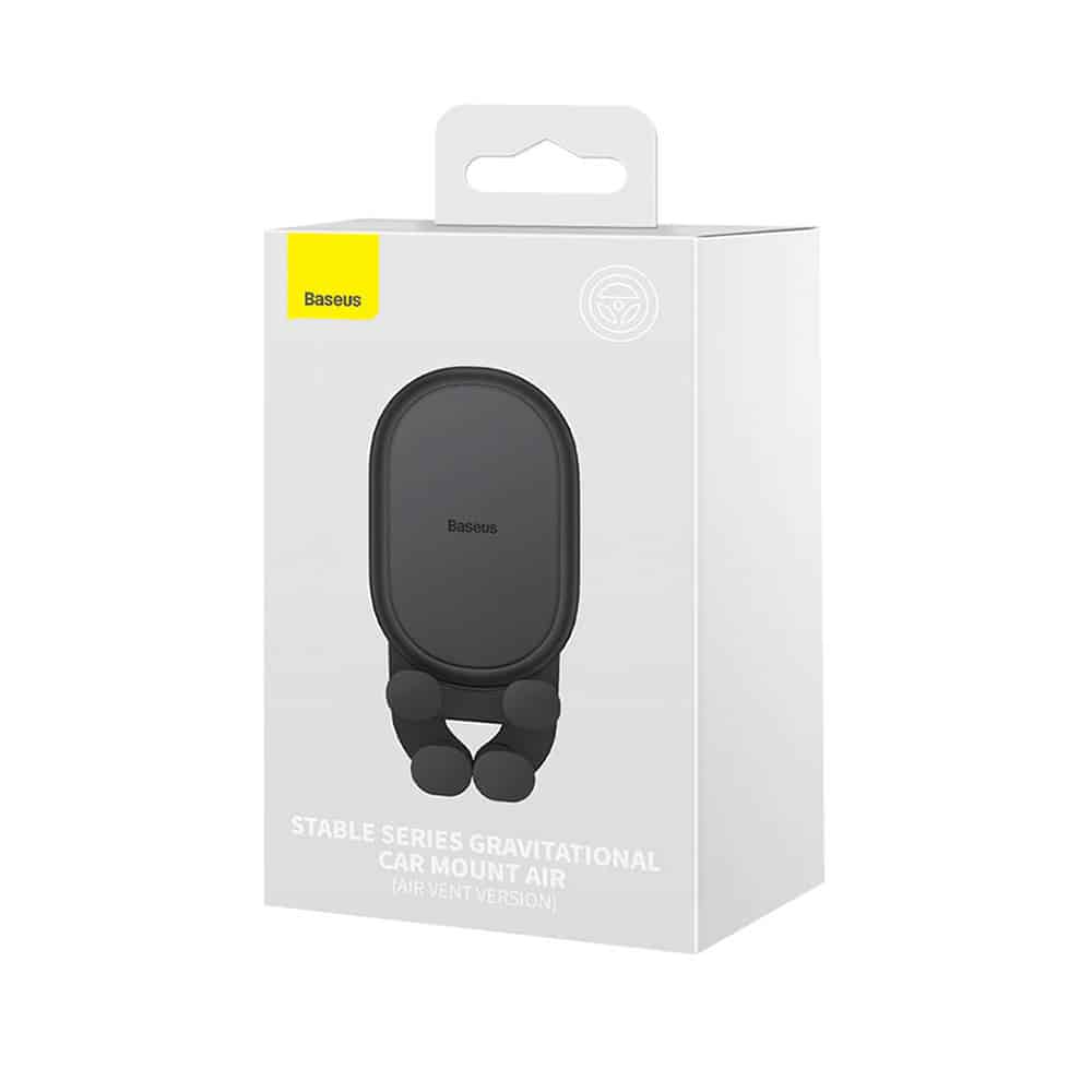 Baseus Stable Series air vent car holder Μαύρο (SUWX020001) - Image 7
