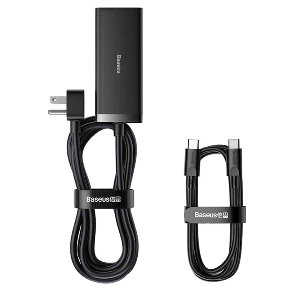 Baseus - Φορτιστής Τοίχου/Πολυπρίζο (PSZM000201) - 2 x AC, 2 x USB, 2 x Type-C, 100W με Καλώδιο Type-C - Μαύρο - Image 5