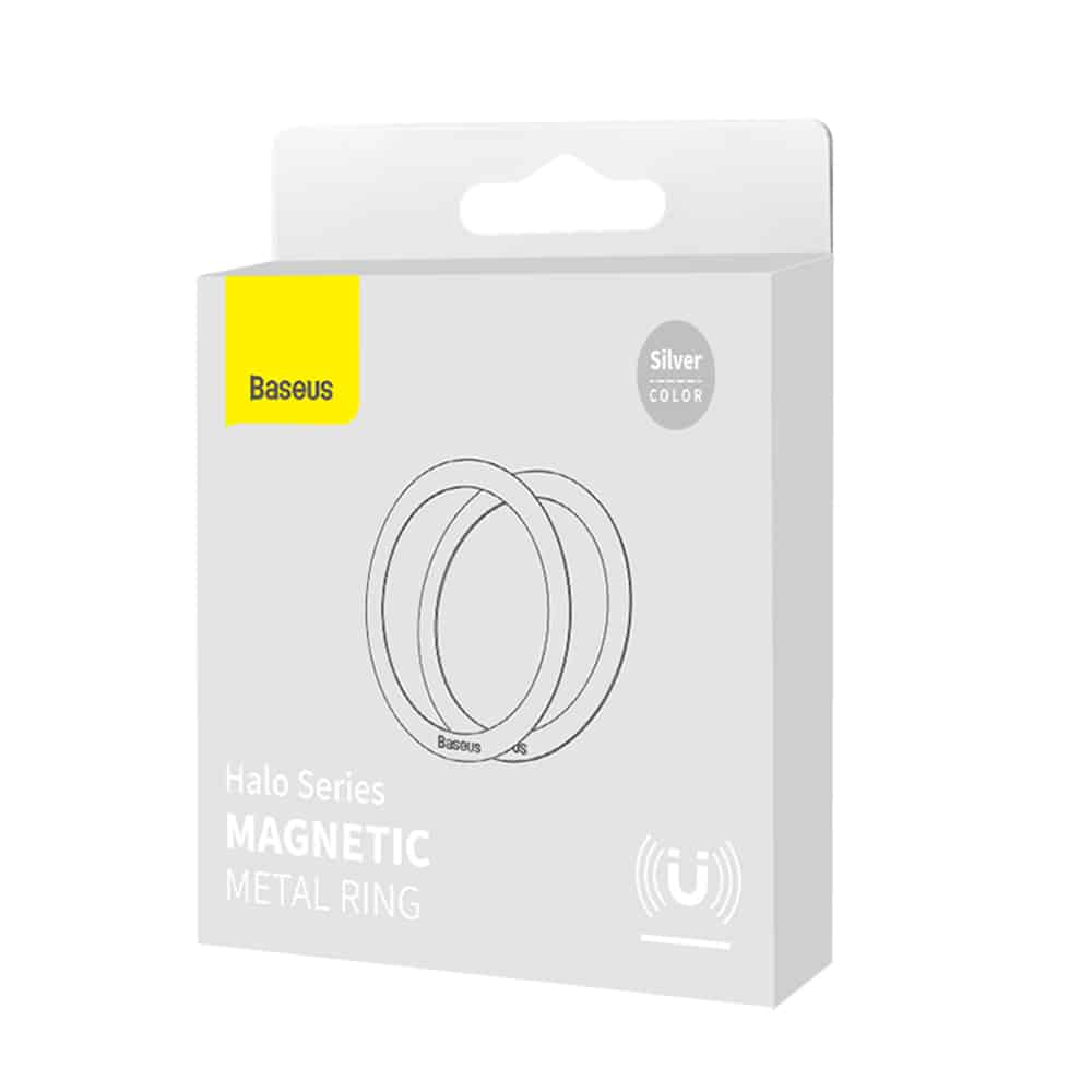 Baseus Halo Series magnetic ring (2 pcs/package) Ασημένιο (PCCH000012) - Image 6