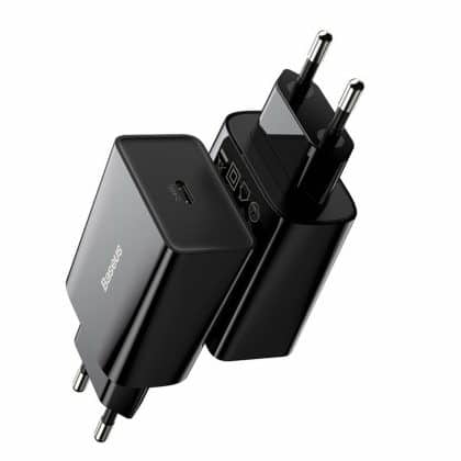 Baseus Φορτιστής Speed Mini USB-C, PD, 3A, 20W (Μαύρο)
