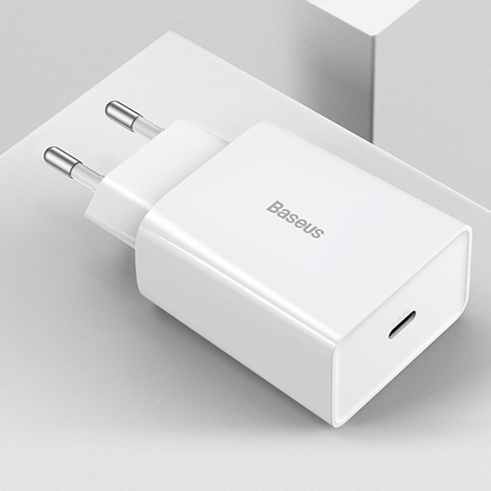 Wall Charger Baseus Speed Mini, 20w, 3a, 1 X USB-C, White Ccfs-Sn02 - Image 4