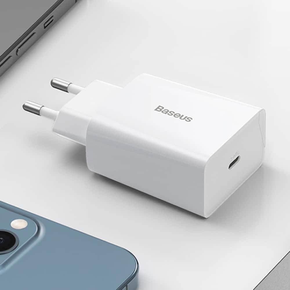 Wall Charger Baseus Speed Mini, 20w, 3a, 1 X USB-C, White Ccfs-Sn02 - Image 7