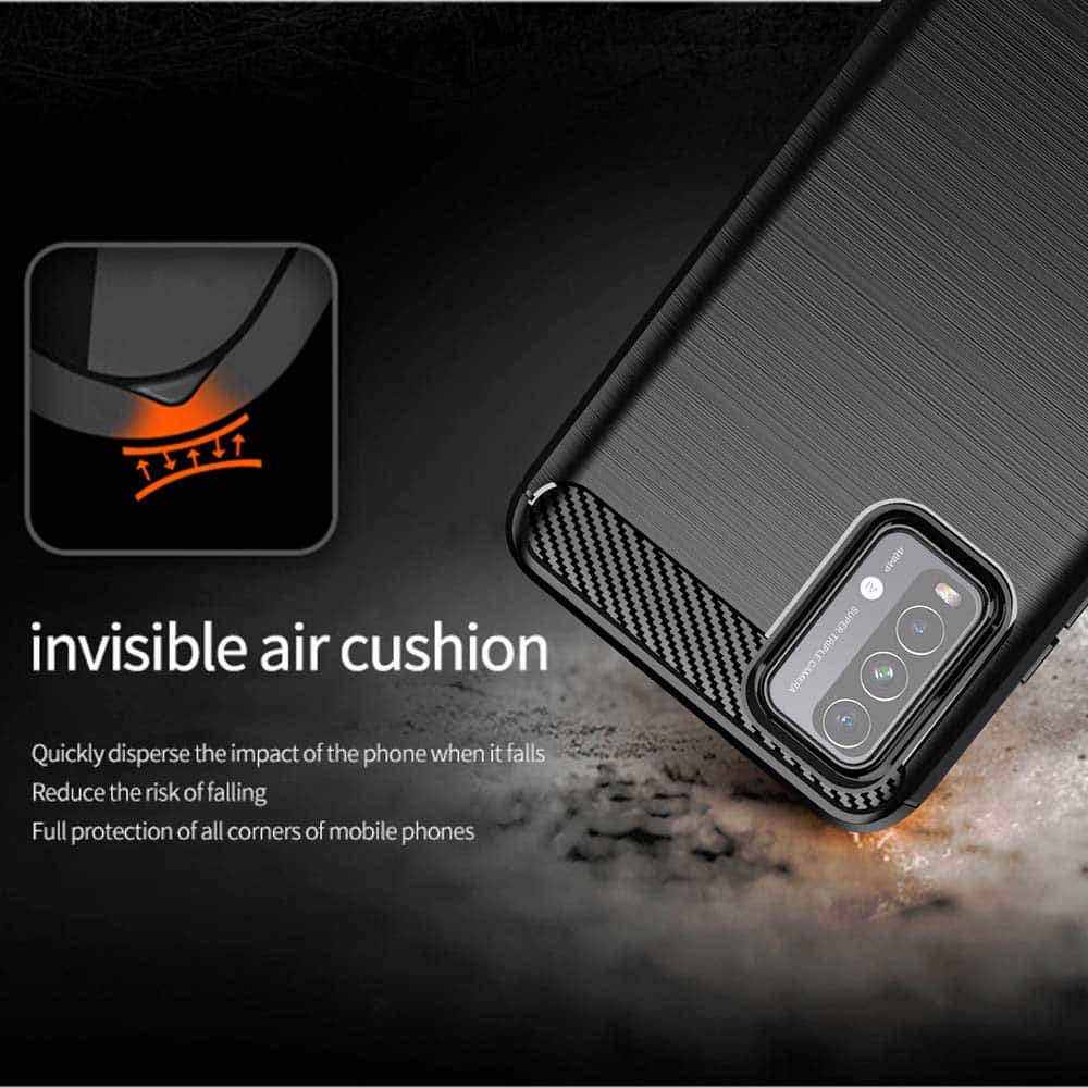 Techsuit Carbon Silicone - θήκη για Xiaomi Redmi 9T - Μαύρο - Image 2
