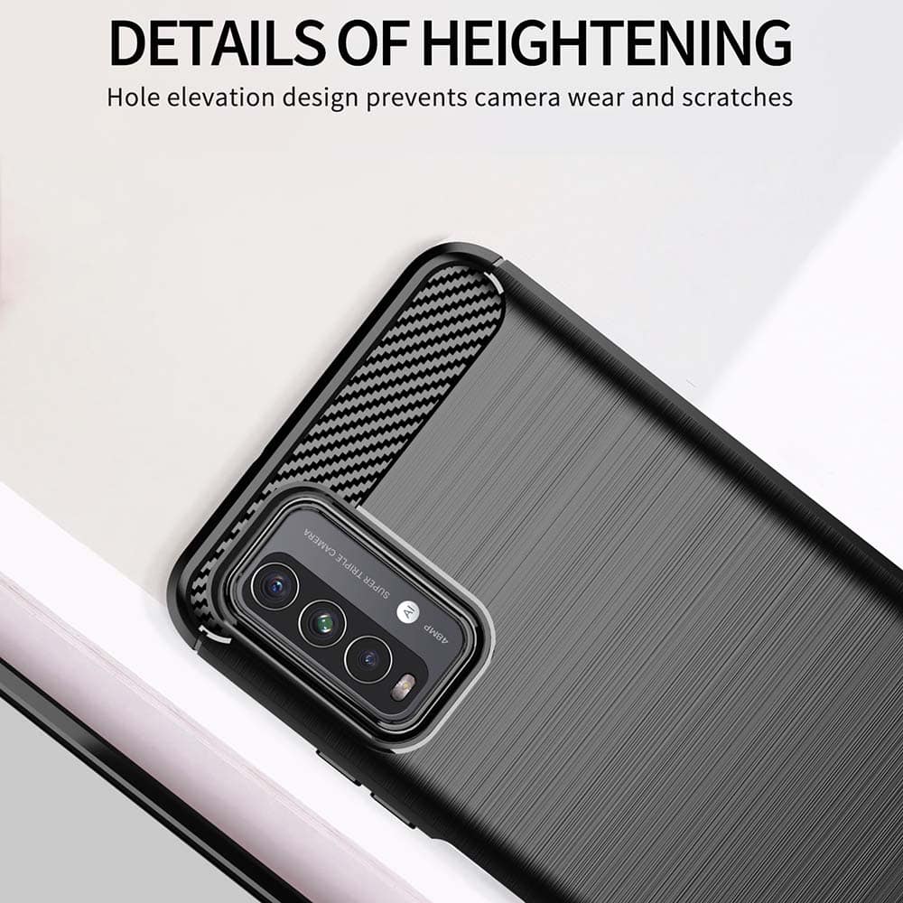 Techsuit Carbon Silicone - θήκη για Xiaomi Redmi 9T - Μαύρο - Image 3