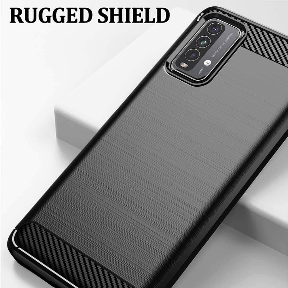 Techsuit Carbon Silicone - θήκη για Xiaomi Redmi 9T - Μαύρο - Image 4