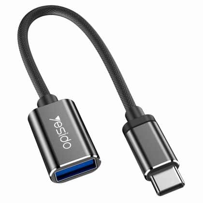 Yesido - Otg Καλώδιο Adapter (gs01) - Type-C To Usb 2.0, Plug & Play - Black