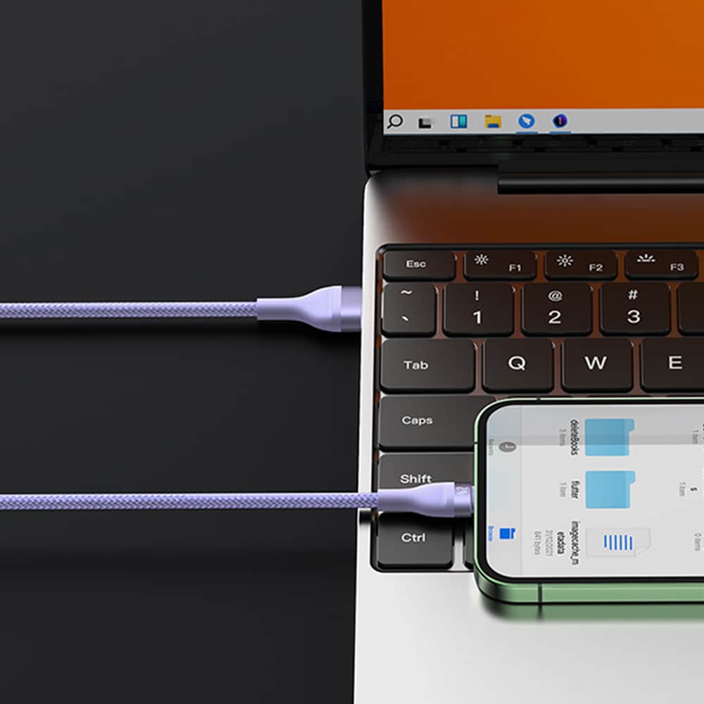Baseus Flash Series Ⅱ 3in1 Fast Charging Καλώδιο USB-A to USB-C / Micro-USB / Lightning 66W 480Mbps 1.2m Black - Image 6