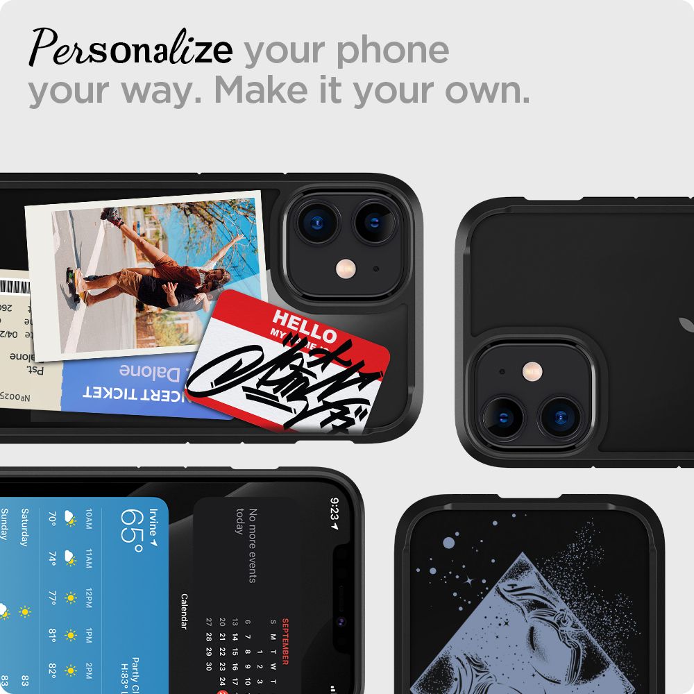 Spigen Ultra Hybrid - θήκη για Apple iPhone 12 / Pro - Μαύρο - Image 9