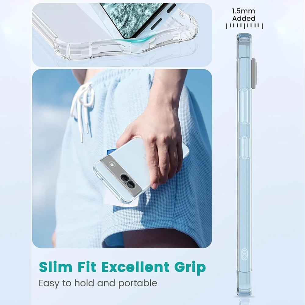 Techsuit Shockproof Clear Silicone - θήκη για Google Pixel 9 - Διάφανο - Image 4