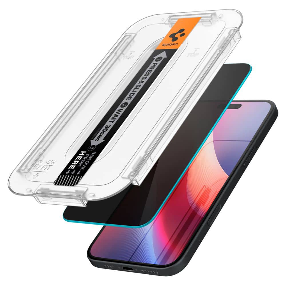 Spigen Glas.TR iPhone 15 6.1" "EZ FIT" 2 τεμ. ιδιωτικότητα προστατευτικό γυαλί AGL06905 - Image 5