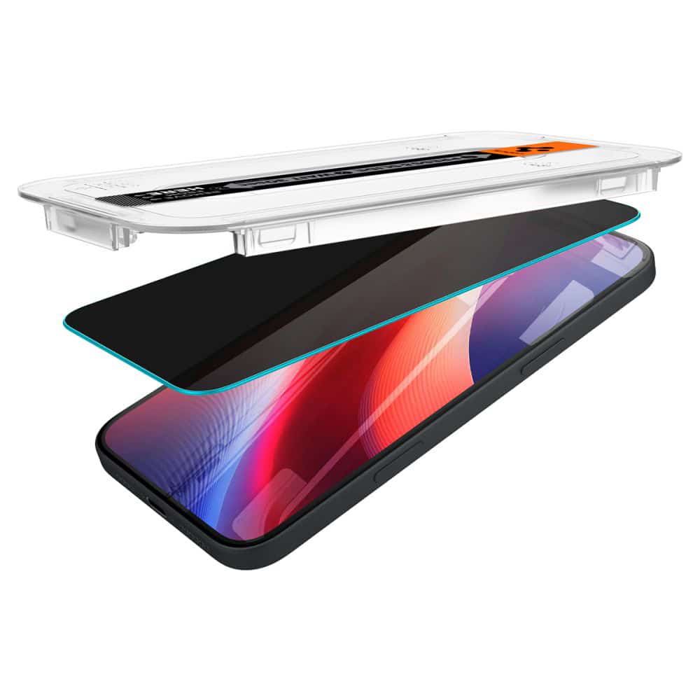 Spigen Glas.TR iPhone 15 6.1" "EZ FIT" 2 τεμ. ιδιωτικότητα προστατευτικό γυαλί AGL06905 - Image 6