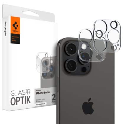 Spigen Optik.Tr Διαφανής Φακός Κάμερας για iPhone 14 Pro/14 Pro Max/15 Pro/15 Pro Max 2 τεμάχια AGL05761