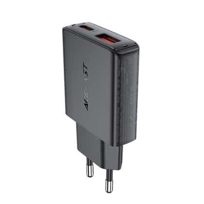 Acefast - Wall Charger (a69) - Type-C, Usb, Pd30w, Gan Technology, Quick Charge Compatibility - Black