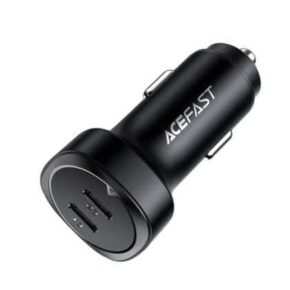 Acefast - Car Charger (b2) - 2x Type-C, Dual Pd Fast Charging, 72w, Built-In Voltage Regulator Chip - Black