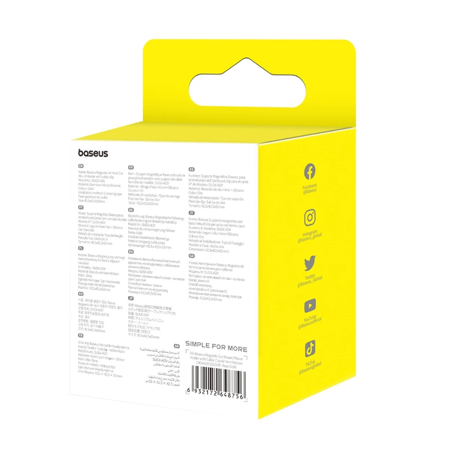 Baseus SUGX-A0V magnetic car holder for air vent - Μαύρο - Image 2