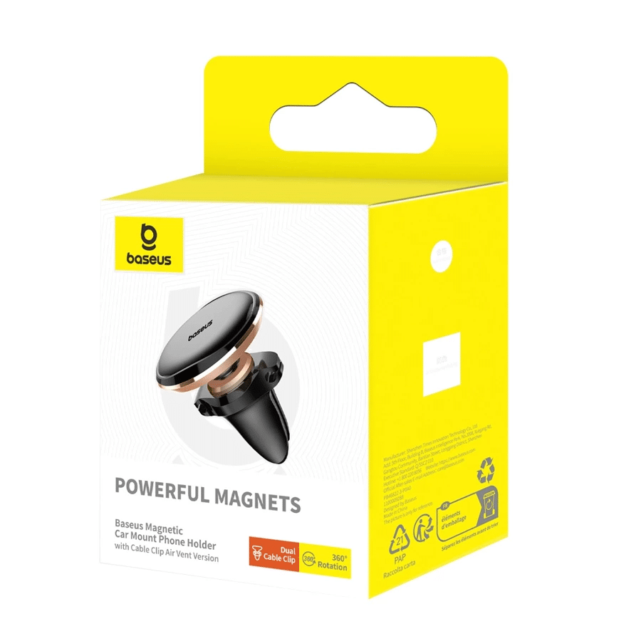 Baseus SUGX-A0V magnetic car holder for air vent - Μαύρο - Image 3