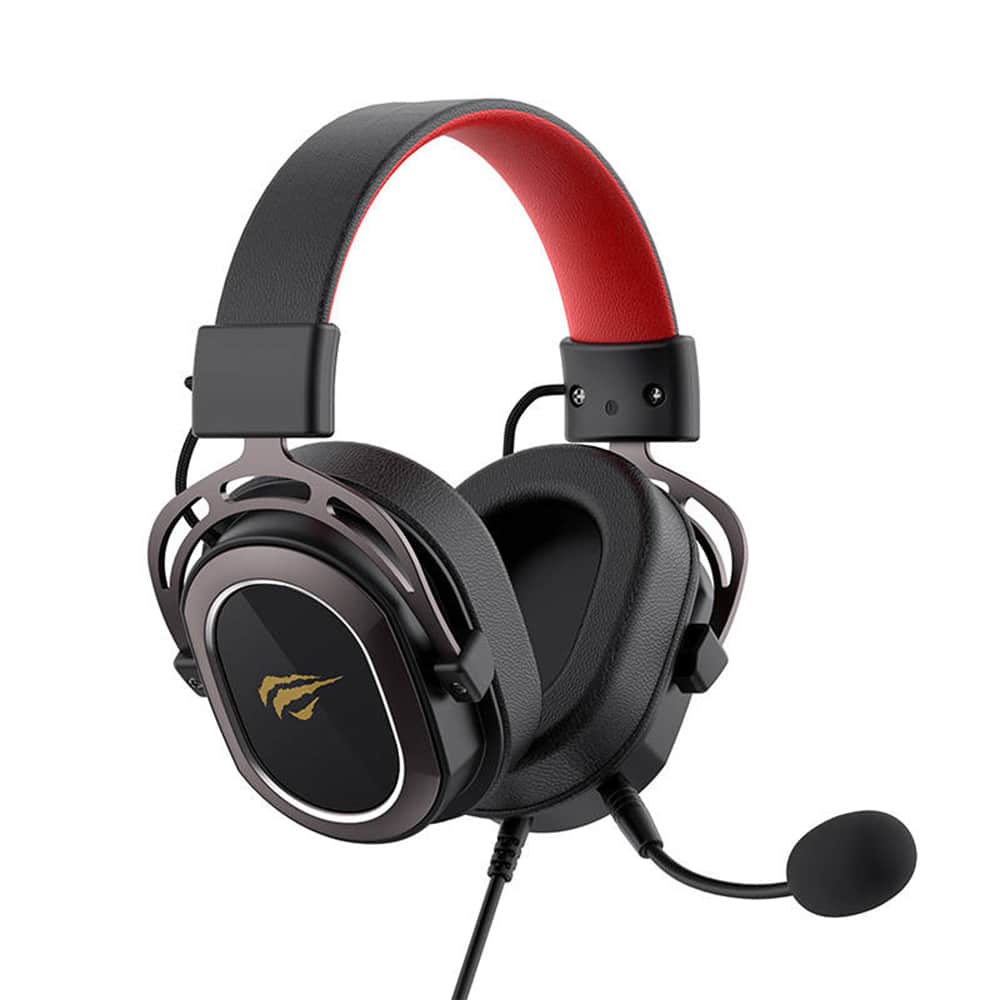 Havit - Gaming Headphones (h2008d) - 3.5mm Jack, Detachable Microphone, Adjustable - Black / Red - Image 3