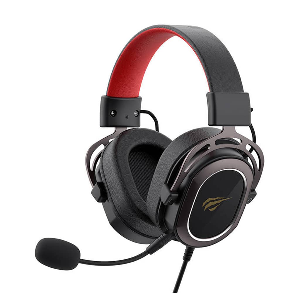 Havit - Gaming Headphones (h2008d) - 3.5mm Jack, Detachable Microphone, Adjustable - Black / Red - Image 5