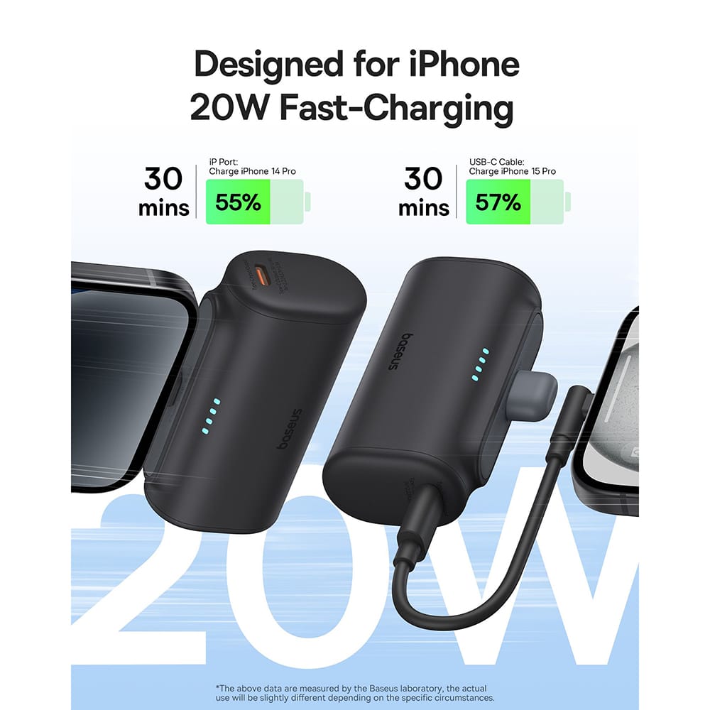 Powerbank OS-Baseus Compact IP 5000mAh 20W (μαύρο) - Image 5