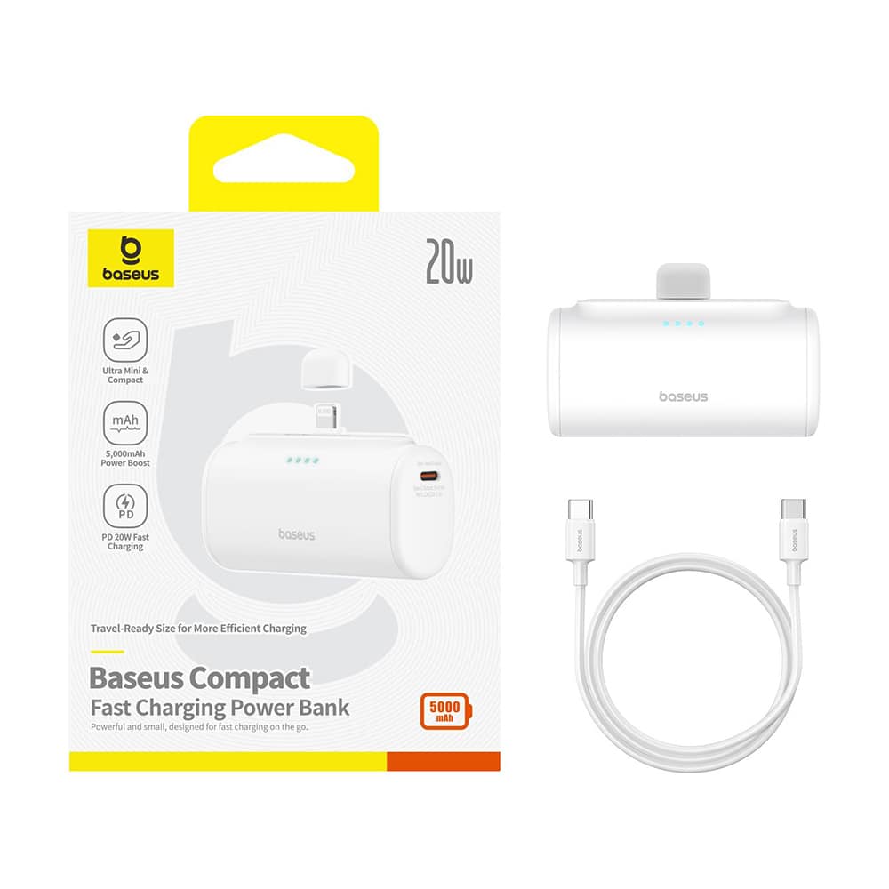 Powerbank OS-Baseus Compact IP 5000mAh 20W (λευκό) - Image 7
