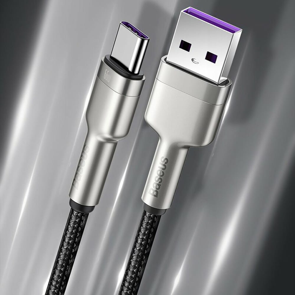 Baseus Καλώδιο USB σε USB-C Cafule, 66W, 1m (Μαύρο) - Image 4