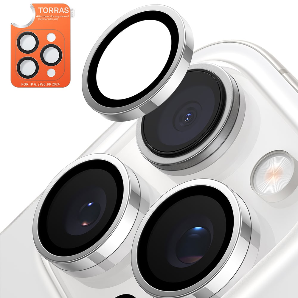 Torras - Lensguard Camera Protector - iPhone 16 Pro / iPhone 16 Pro Max - Titanium Grey - Image 6