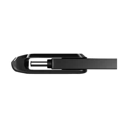 SanDisk μαύρο USB 3.2 flash drive 128GB με θύρες USB-A και USB-C