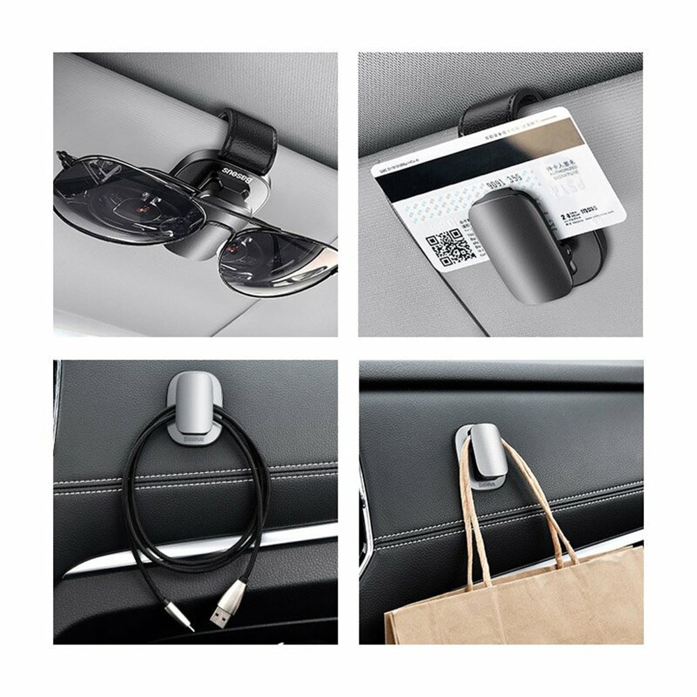 Baseus self-adhesive car holder clip for glasses black (ACYJN-A01) - Image 6