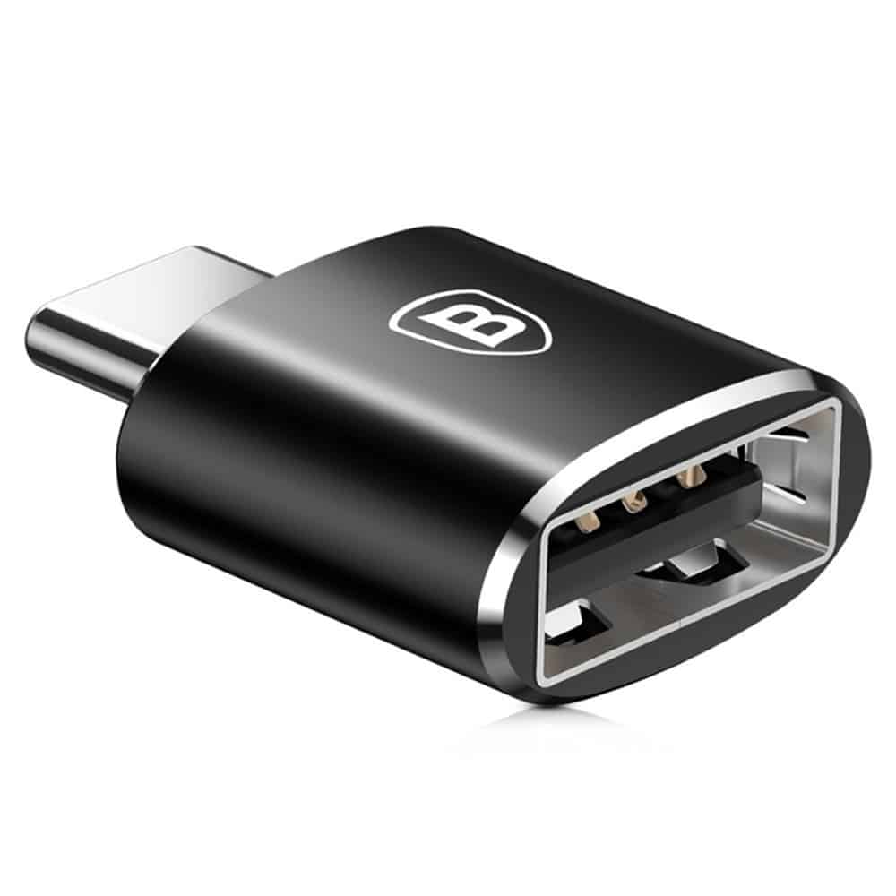Baseus USB-A σε USB Type-C αντάπτορας OTG (Μαύρο) (CATOTG-01) - Image 2