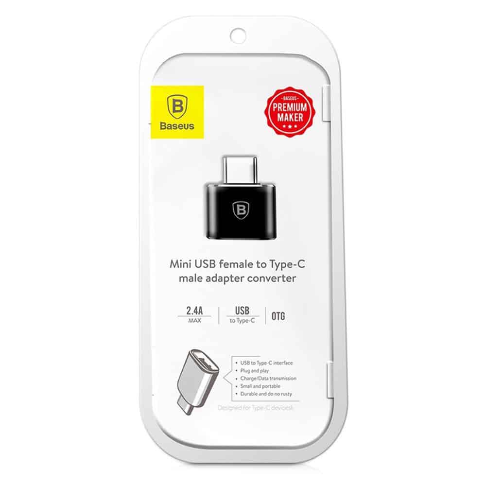 Baseus USB-A σε USB Type-C αντάπτορας OTG (Μαύρο) (CATOTG-01) - Image 7