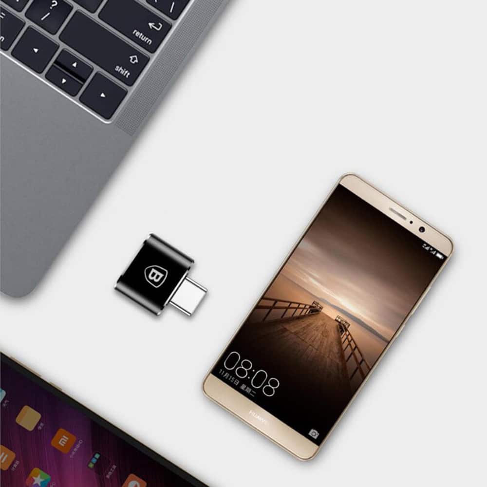 Baseus USB-A σε USB Type-C αντάπτορας OTG (Μαύρο) (CATOTG-01) - Image 5