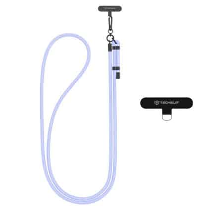 Techsuit - Rope Crossbody Strap (RCS1-32) - for Phones, Carabiner, Nylon Braided, Durable, Adjustable - Lavender Whisper