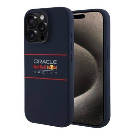 Red Bull Racing - Silicone Horizontal Centered Logo Magsafe (rbhmp15x24sihsrv) - iPhone 15 Pro Max - Navy
