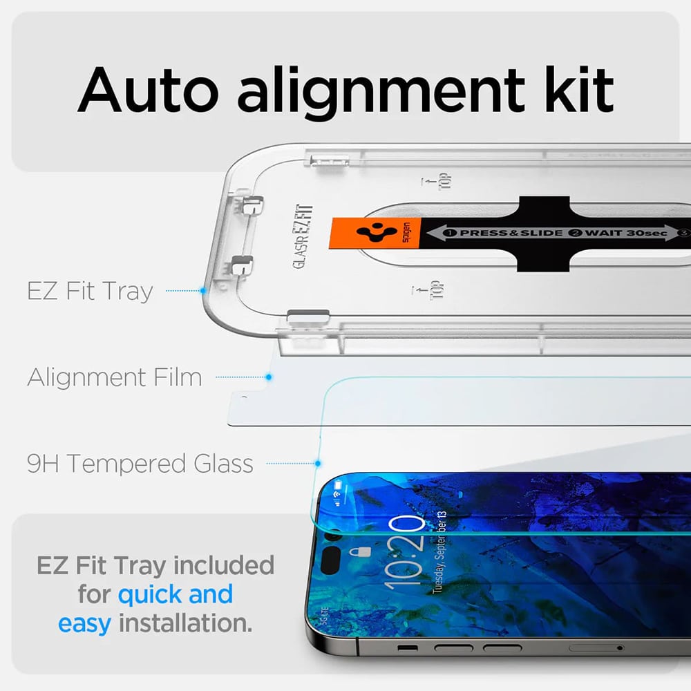 Spigen Glas.TR iPhone 14 Pro Max 2 τεμάχια "EZ FIT" AGL05202 γυαλί προστασίας - Image 7