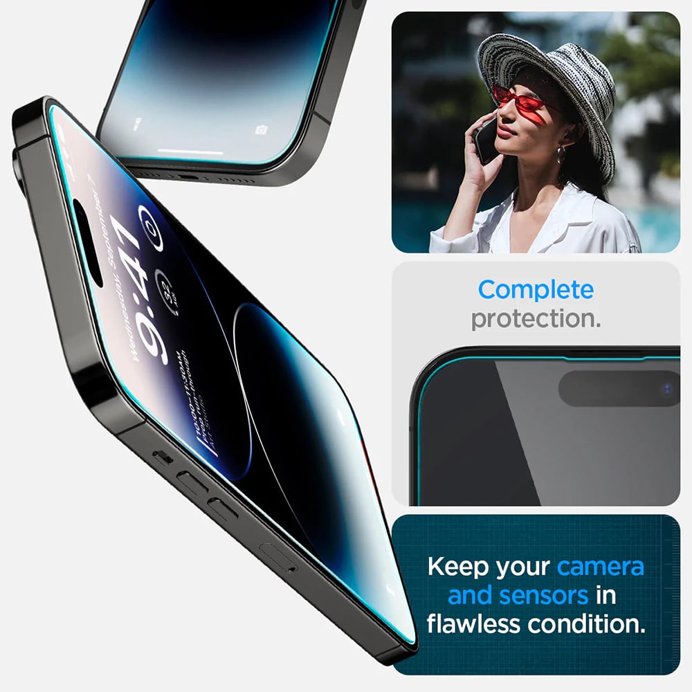 Spigen Glas.TR iPhone 14 Pro 2 τεμάχια "EZ FIT" AGL05214 προστασία οθόνης από γυαλί - Image 5