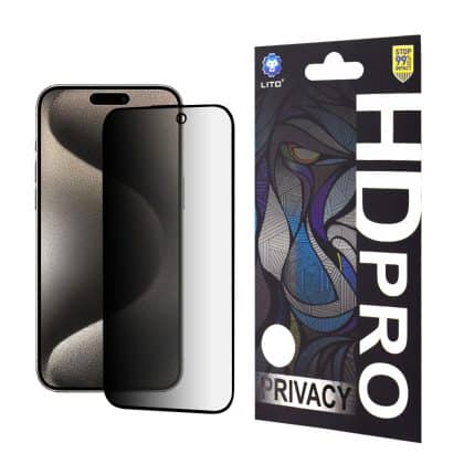 Lito - HD Pro Privacy - iPhone 15 Pro Max - Μαύρο