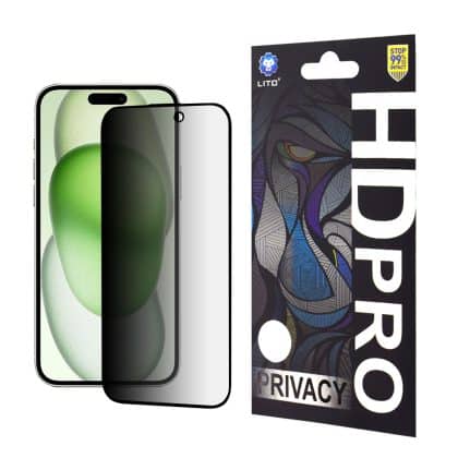 Lito - HD Privacy - iPhone 15 Plus - Μαύρο