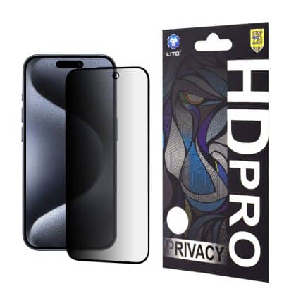 Lito - HD Pro Privacy - iPhone 15 Pro - Μαύρο