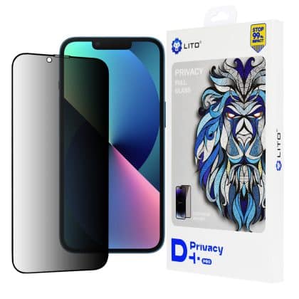 Lito D+ Pro Privacy Προστασία Οθόνης για iPhone 13 / iPhone 13 Pro / iPhone 14 - Μαύρο