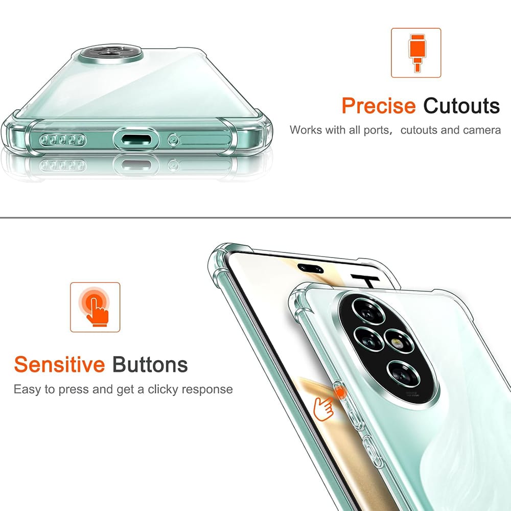 Techsuit Shockproof Clear Silicone - θήκη για Honor 200 Pro - Διάφανο - Image 2