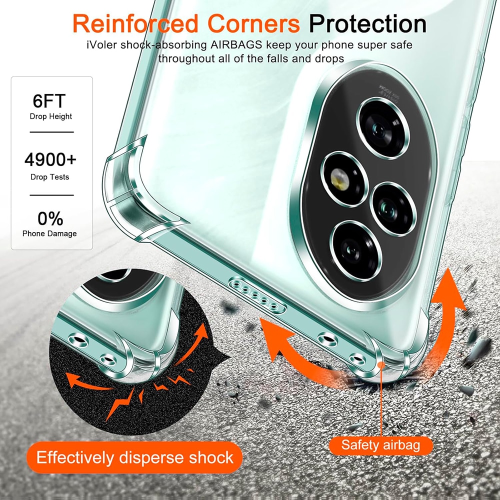 Techsuit Shockproof Clear Silicone - θήκη για Honor 200 Pro - Διάφανο - Image 4