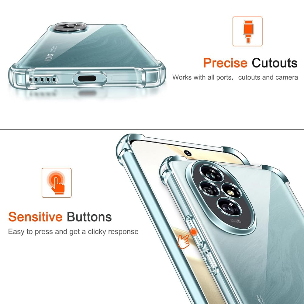 Techsuit Shockproof Clear Silicone - θήκη για Honor 200 - Διάφανο - Image 4