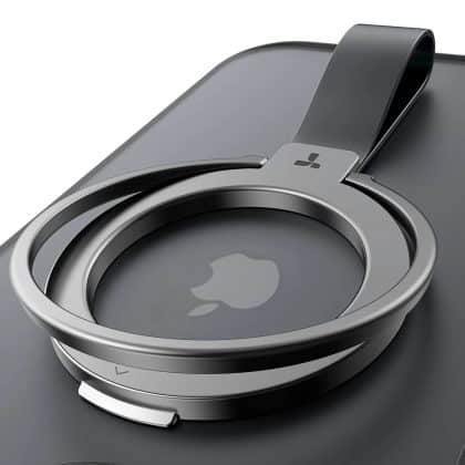 Torras - Ostand Magnetic Ring - 360° Rotatable Stand, Phone Holder/grip, Easy Attach - Black