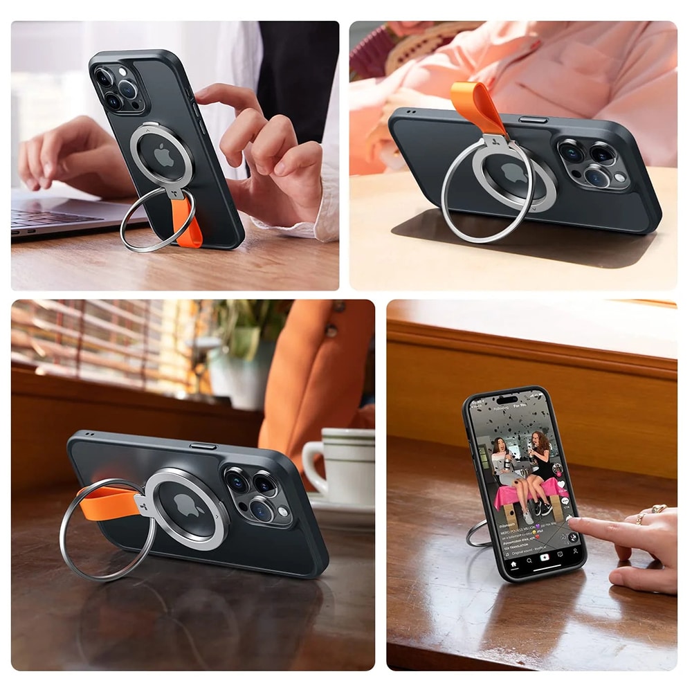 Torras - Ostand Magnetic Ring - 360° Rotatable Stand, Phone Holder/grip, Easy Attach - Silver - Image 6