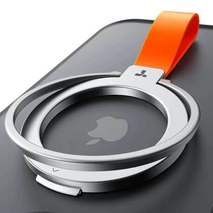 Torras - Ostand Magnetic Ring - 360° Rotatable Stand, Phone Holder/grip, Easy Attach - Silver
