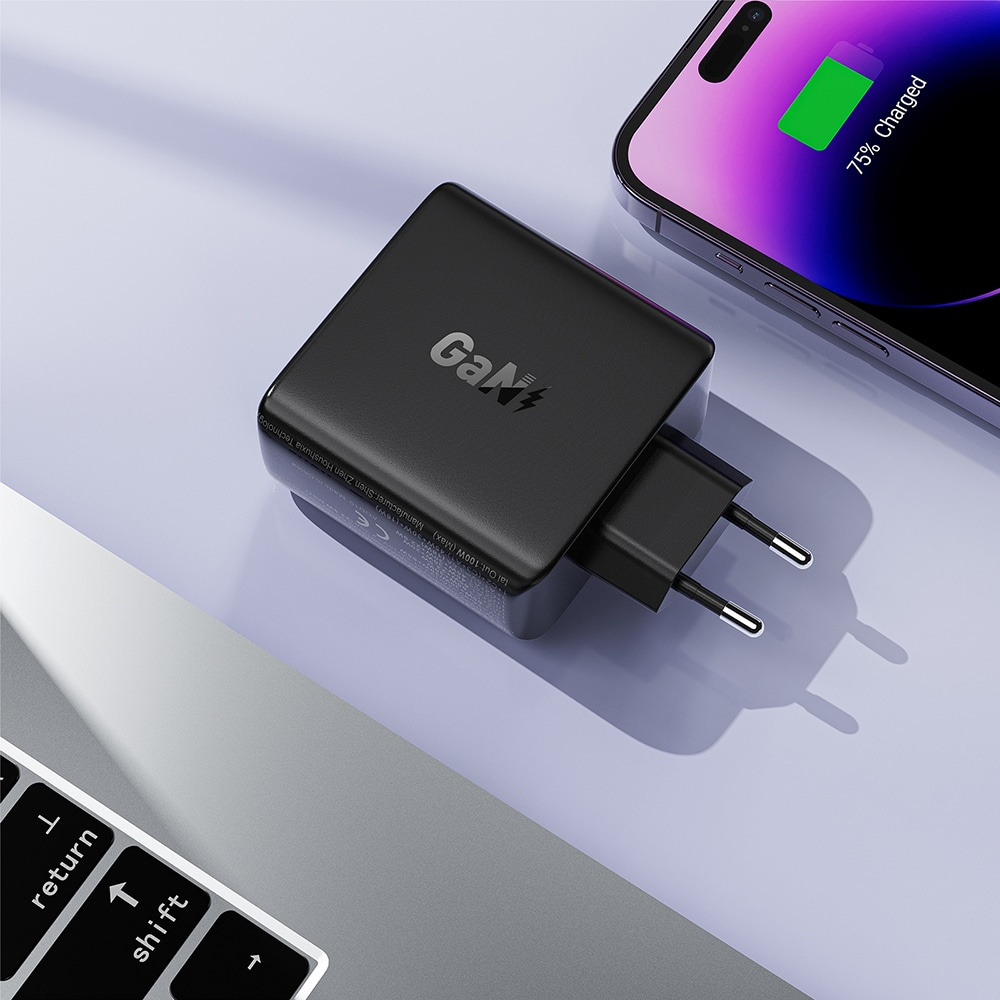 Acefast - Wall Charger (a94) - Multiport 3x Usb-C, Usb-A, Gan2 Technology, Pd100w - Black - Image 5