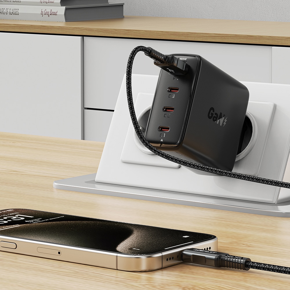 Acefast - Wall Charger (a94) - Multiport 3x Usb-C, Usb-A, Gan2 Technology, Pd100w - Black - Image 6