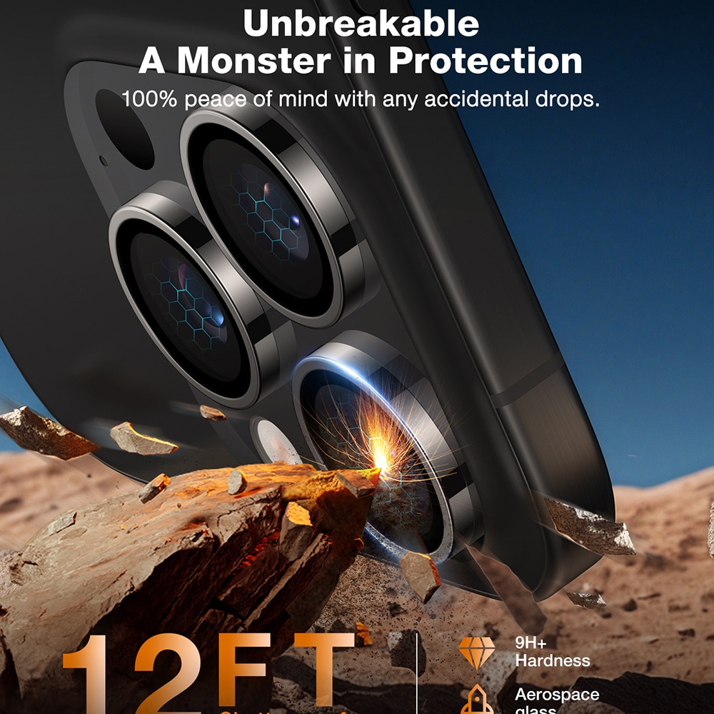 Torras - Lensguard Camera Protector - iPhone 16 Pro / iPhone 16 Pro Max - Titanium Grey - Image 4