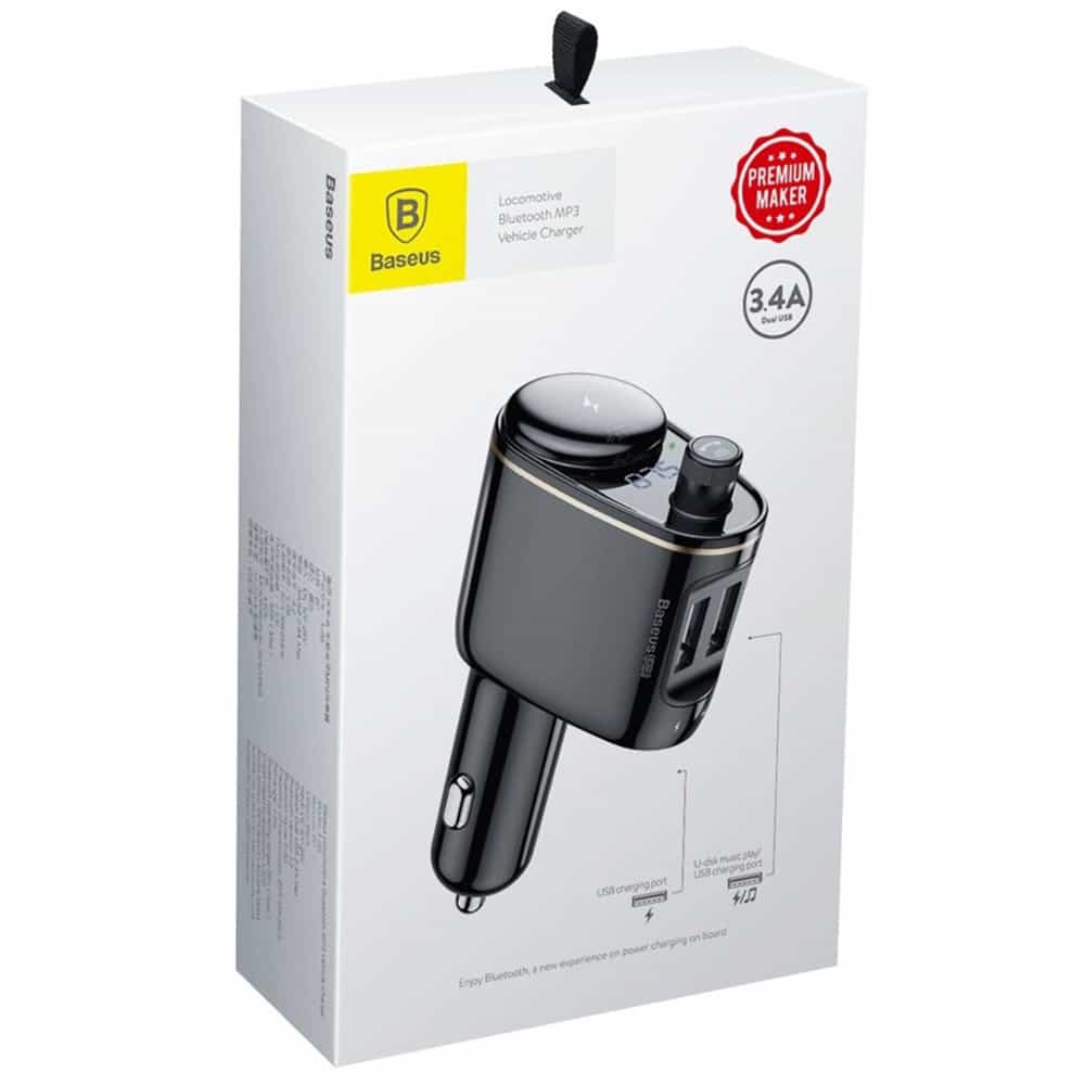 Baseus S-06 Bluetooth/USB car FM transmitter (Overseas Edition) - Μαύρο - Image 7